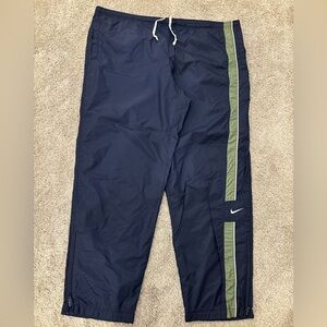 Vtg Y2K Rare Nike Windbreaker Sweatpants Mens 2XL Navy Drawstrings Ankle Zippers